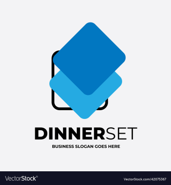 dinner set or dish drainer logo