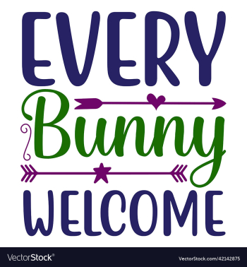 every bunny welcome silhouette