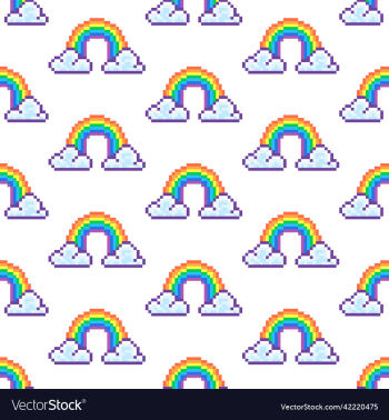 pattern of cartoon drawing of a rainbow