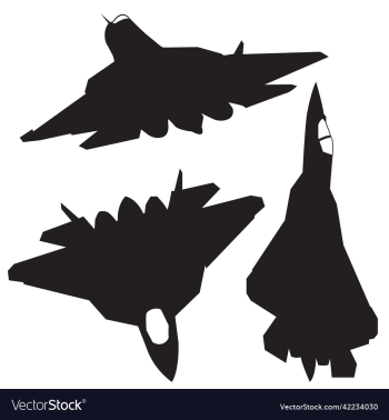 russian stealth jet fighter silhouette set design