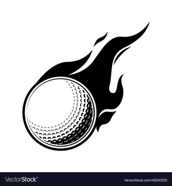 golf fire logo template design