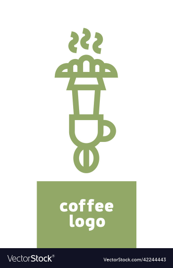 coffee cup bean logo minimalistic logotype