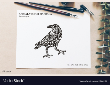 animal mandala line art style