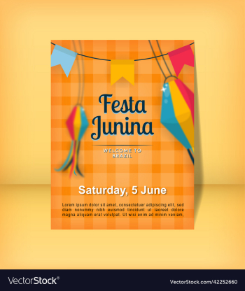festa junina welcome to brazil attractive flyer