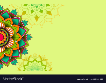background template with mandala pattern design