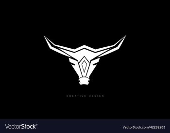 bull head brand design logo