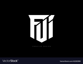 fui letter branding shield design logo