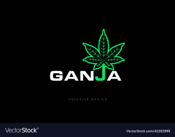 ganja branding logo concept