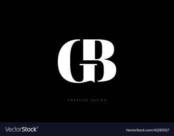 gb letter style creative concept logo