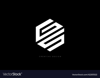 gs letter branding hexagon shape logo