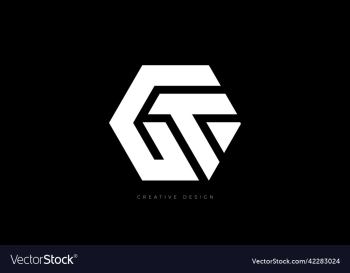 gt hexagon brand logo design