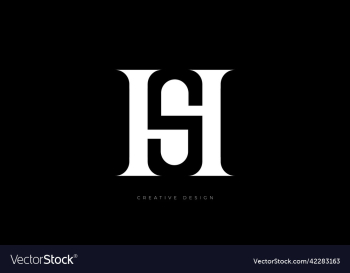 hs negative space branding logo concept