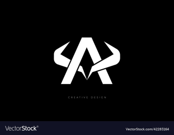 letter a horn branding logo