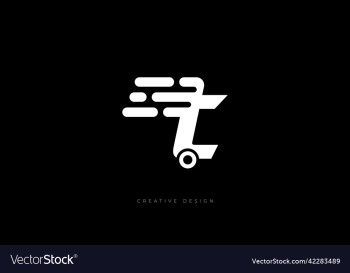 letter design t ecommerce cart branding