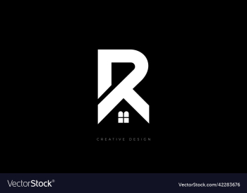 real estate r letter branding