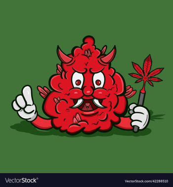 mascot cartoon character of weed bud