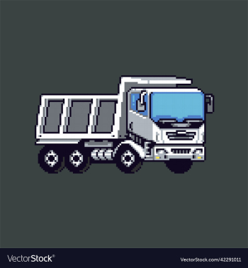 colored pixel art truck for games