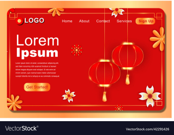 oriental chinese landing page template design