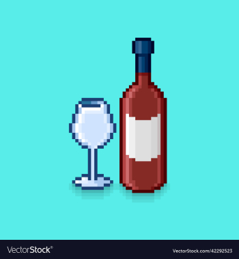 bottle of red wine and wineglass beside