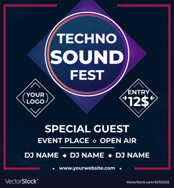 techno sounds fest banner social media
