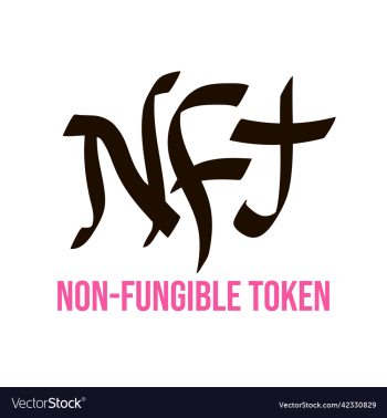 hand drawn headline text nft non-fungible token