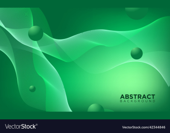 green abstract background with lines and sphere
