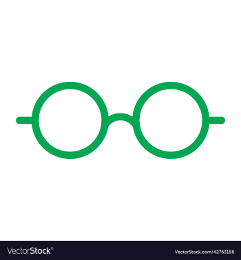 green round eyeglasses icon