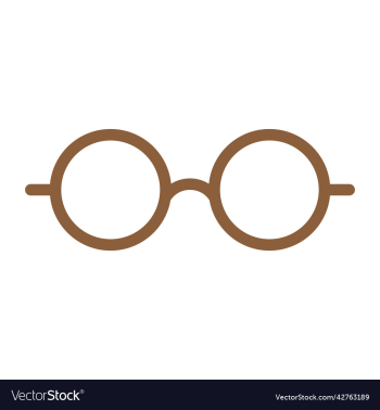 brown round eyeglasses icon