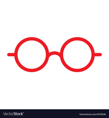 red round eyeglasses icon