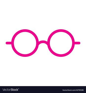 pink round eyeglasses icon