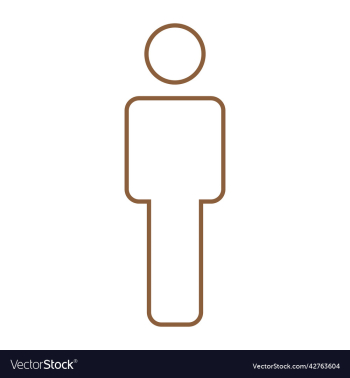 brown man line art icon