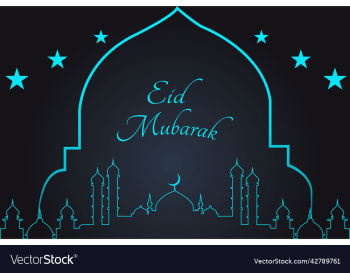 islamic greeting eid mubarak card design