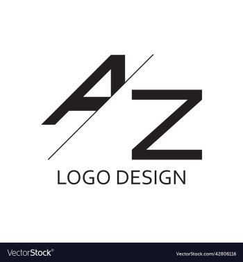 creative letter az geometric for logo company