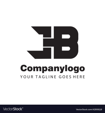 creative letter jb geometric monogram for logo