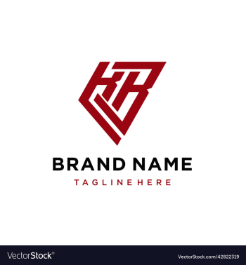 intial letter kb logo design