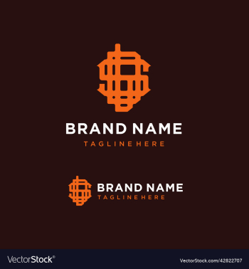 creative monogram letter logo design