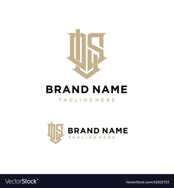 monogram intial letter dls logo design