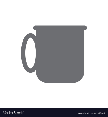 grey coffee cup solid icon
