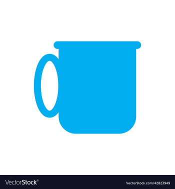 blue coffee cup solid icon