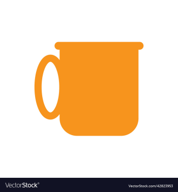 orange coffee cup solid
