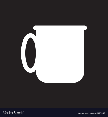 white coffee cup solid icon