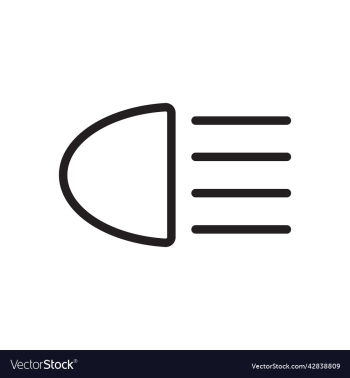 headlight signal line art icon