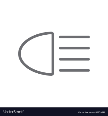 headlight signal line art icon