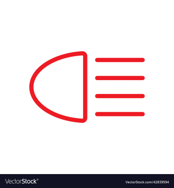 headlight signal line art icon or logo