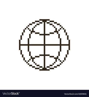 icon of black abstract round globe symbol