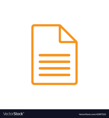orange document line art icon
