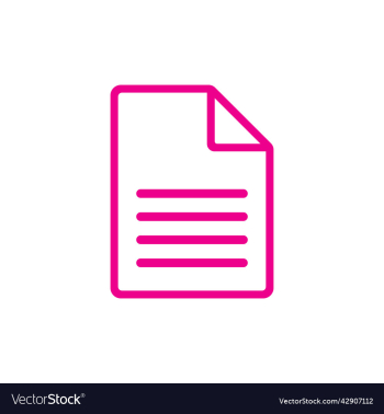 pink document line art icon