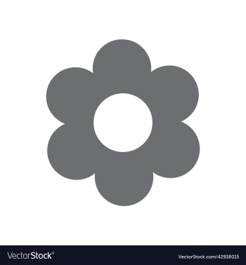 grey flower solid icon