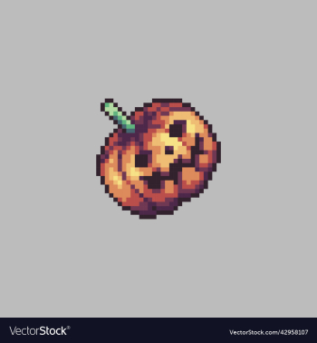 pixel art halloween pumpkin