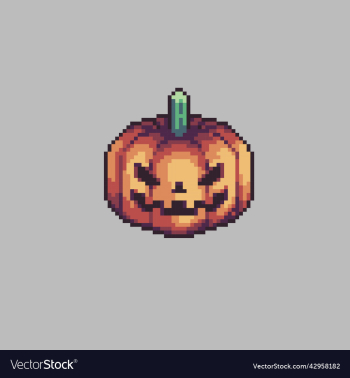 pixel art halloween pumpkin